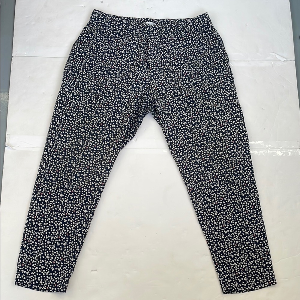 Club Monaco Blue and Cream Silk Pants Size 4